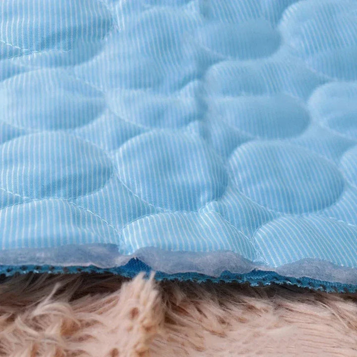 Hundekühlmatte Eis-Seidenstoff Selbstkühlendes Gel Atmungsaktive Waschbare Sommer Haustiermatte für Hunde Katzen Sofa Hundehütte Bett Bequem La | Karnz