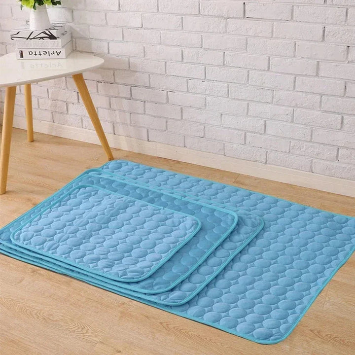 Hundekühlmatte Eis-Seidenstoff Selbstkühlendes Gel Atmungsaktive Waschbare Sommer Haustiermatte für Hunde Katzen Sofa Hundehütte Bett Bequem La | Karnz