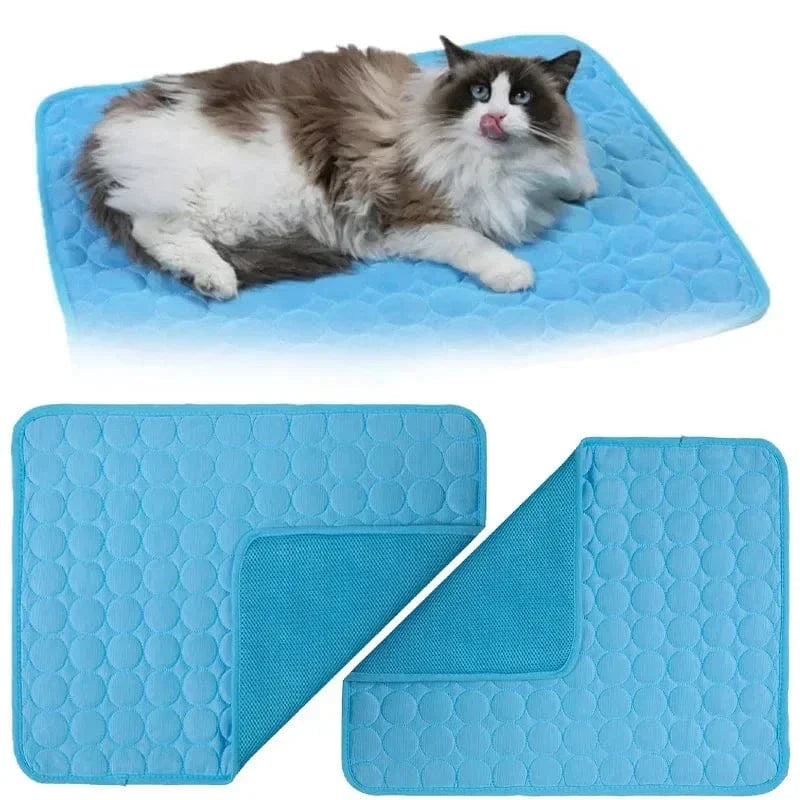 Hundekühlmatte Eis-Seidenstoff Selbstkühlendes Gel Atmungsaktive Waschbare Sommer Haustiermatte für Hunde Katzen Sofa Hundehütte Bett Bequem La | Karnz