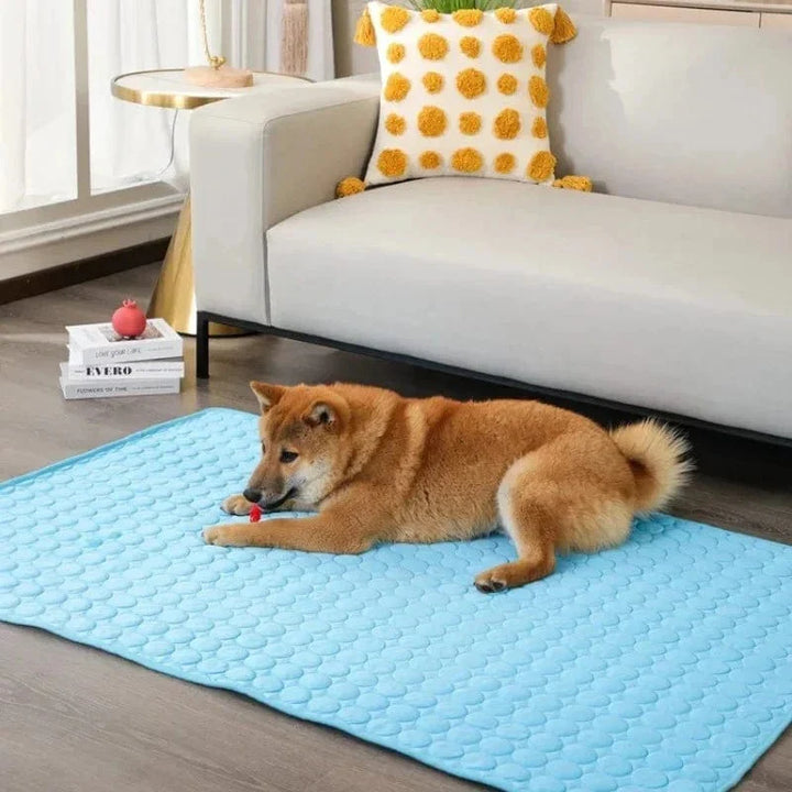 Hundekühlmatte Eis-Seidenstoff Selbstkühlendes Gel Atmungsaktive Waschbare Sommer Haustiermatte für Hunde Katzen Sofa Hundehütte Bett Bequem La | Karnz