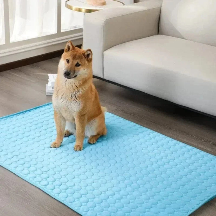 Hundekühlmatte Eis-Seidenstoff Selbstkühlendes Gel Atmungsaktive Waschbare Sommer Haustiermatte für Hunde Katzen Sofa Hundehütte Bett Bequem La | Karnz