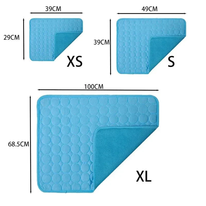Hundekühlmatte Eis-Seidenstoff Selbstkühlendes Gel Atmungsaktive Waschbare Sommer Haustiermatte für Hunde Katzen Sofa Hundehütte Bett Bequem La | Karnz