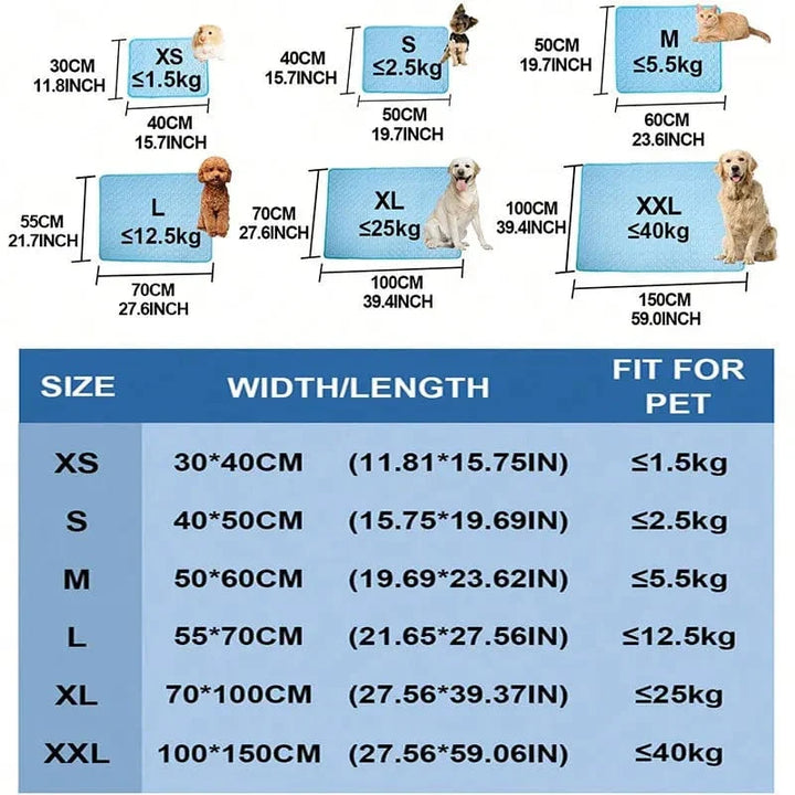 Hunde Selbst Kühlmatte Haustier Katze Kühlmatte Und Schlafunterlage Für Haustiere Sommer Kühlpads Decke Waschbar Eis Seide Atmungsaktive Matte | Karnz