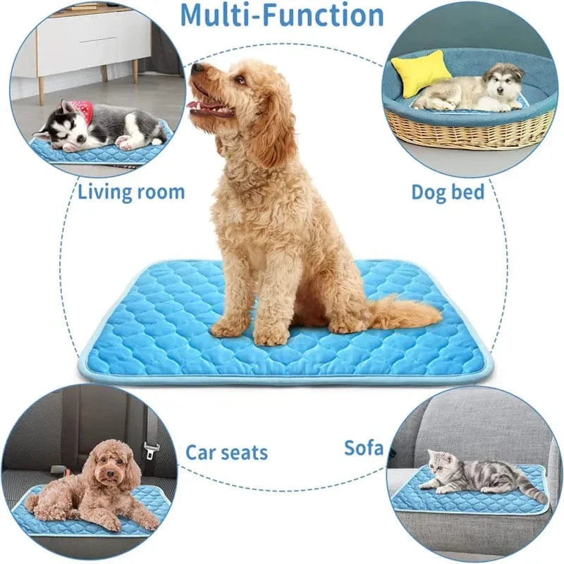 Hunde Selbst Kühlmatte Haustier Katze Kühlmatte Und Schlafunterlage Für Haustiere Sommer Kühlpads Decke Waschbar Eis Seide Atmungsaktive Matte | Karnz