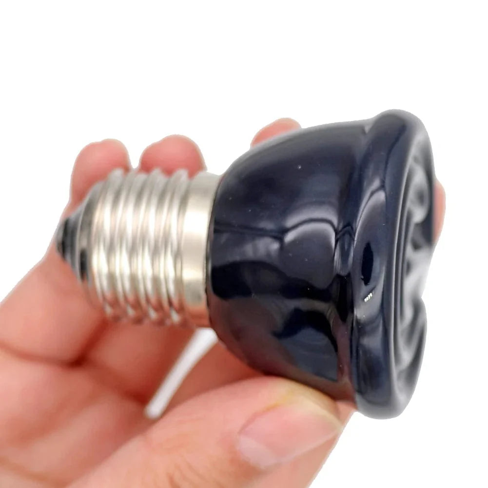 E27 Haustier Heizlampe für Schildkröte Schlange Echse Infrarot Keramische Emitter Wärme Licht 50W/75W/100W Reptilienlampe Reptilienlicht EU Stecker | Karnz