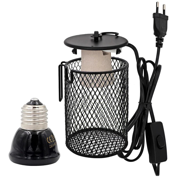 E27 Haustier Heizlampe für Schildkröte Schlange Echse Infrarot Keramische Emitter Wärme Licht 50W/75W/100W Reptilienlampe Reptilienlicht EU Stecker | Karnz