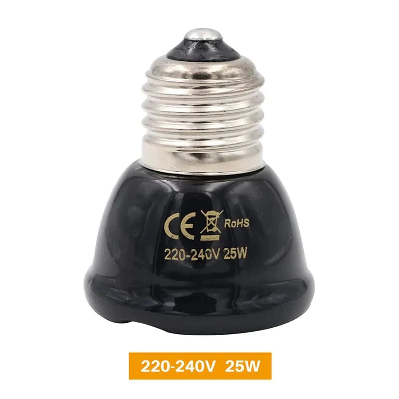E27 Haustier Heizlampe für Schildkröte Schlange Echse Infrarot Keramische Emitter Wärme Licht 50W/75W/100W Reptilienlampe Reptilienlicht EU Stecker | Karnz