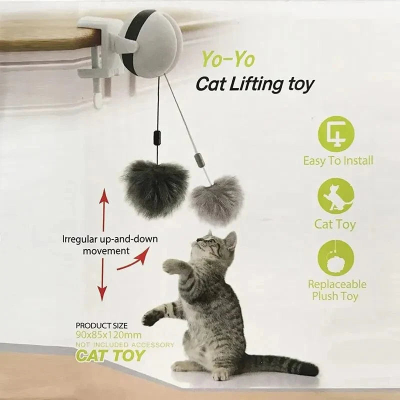 Elektronisches Bewegungs-Katzenspielzeug YoYo Hebeball Elektrisches Flatterndes Interaktives Katzenspielzeug Rotierendes Interaktives Puzzle-Haustierspielzeug | Karnz