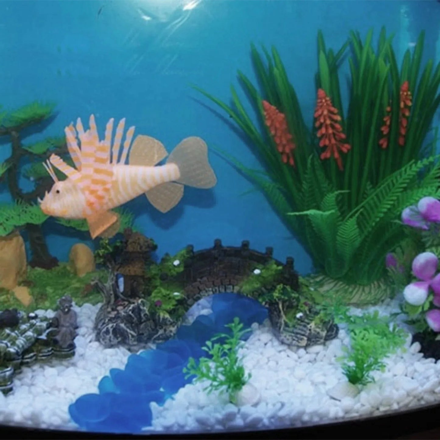 Fischtank Künstliche Brücke Harz Landschaft Dekoration Brücke Aquarium Ausstattungszubehör Ornament Höhle Aquatische Haustierfische | Karnz
