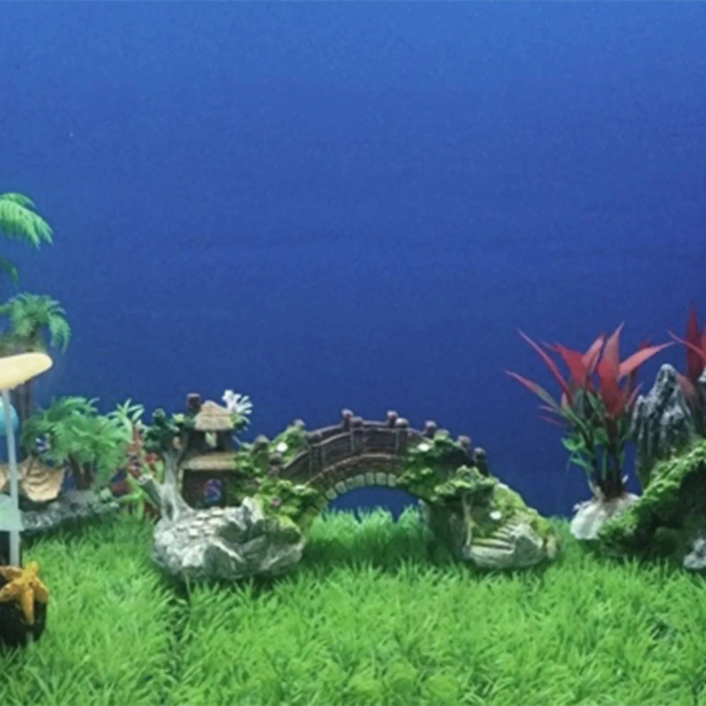 Fischtank Künstliche Brücke Harz Landschaft Dekoration Brücke Aquarium Ausstattungszubehör Ornament Höhle Aquatische Haustierfische | Karnz
