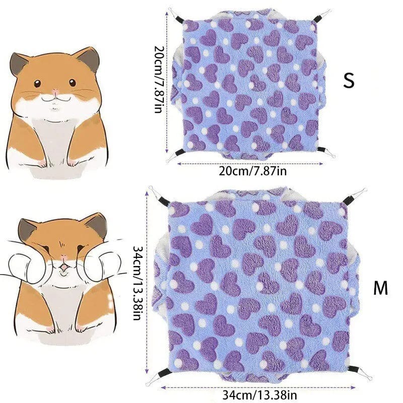 Hamsterhängematte Kleintierhängesitz Doppel Warm Verdickt Honeybug Gleitbeutelmull Meerschweinchenhängematte Haustierkäfigzubehör | Karnz
