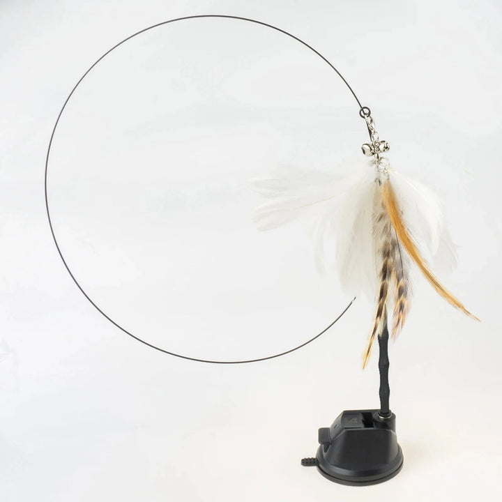 Handfree Bird/Feder Katzenangel mit Glocke Mächtiger Saugnapf Interaktive Spielzeuge für Katzen Kätzchen Jagd Bewegung Haustierprodukte | Karnz