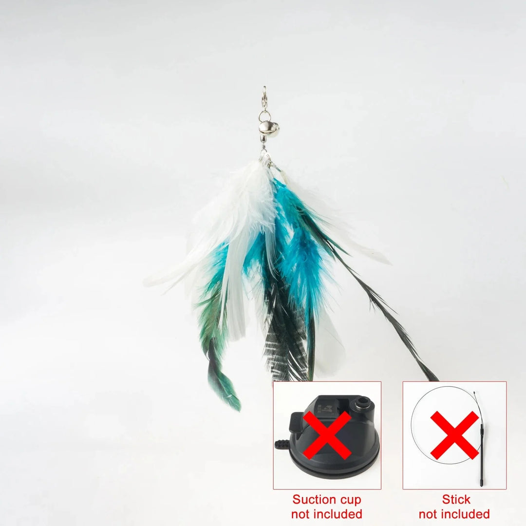 Handfree Bird/Feder Katzenangel mit Glocke Mächtiger Saugnapf Interaktive Spielzeuge für Katzen Kätzchen Jagd Bewegung Haustierprodukte | Karnz