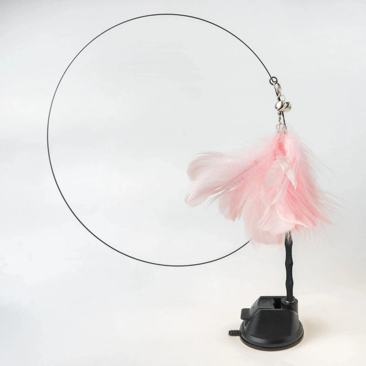 Handfree Bird/Feder Katzenangel mit Glocke Mächtiger Saugnapf Interaktive Spielzeuge für Katzen Kätzchen Jagd Bewegung Haustierprodukte | Karnz