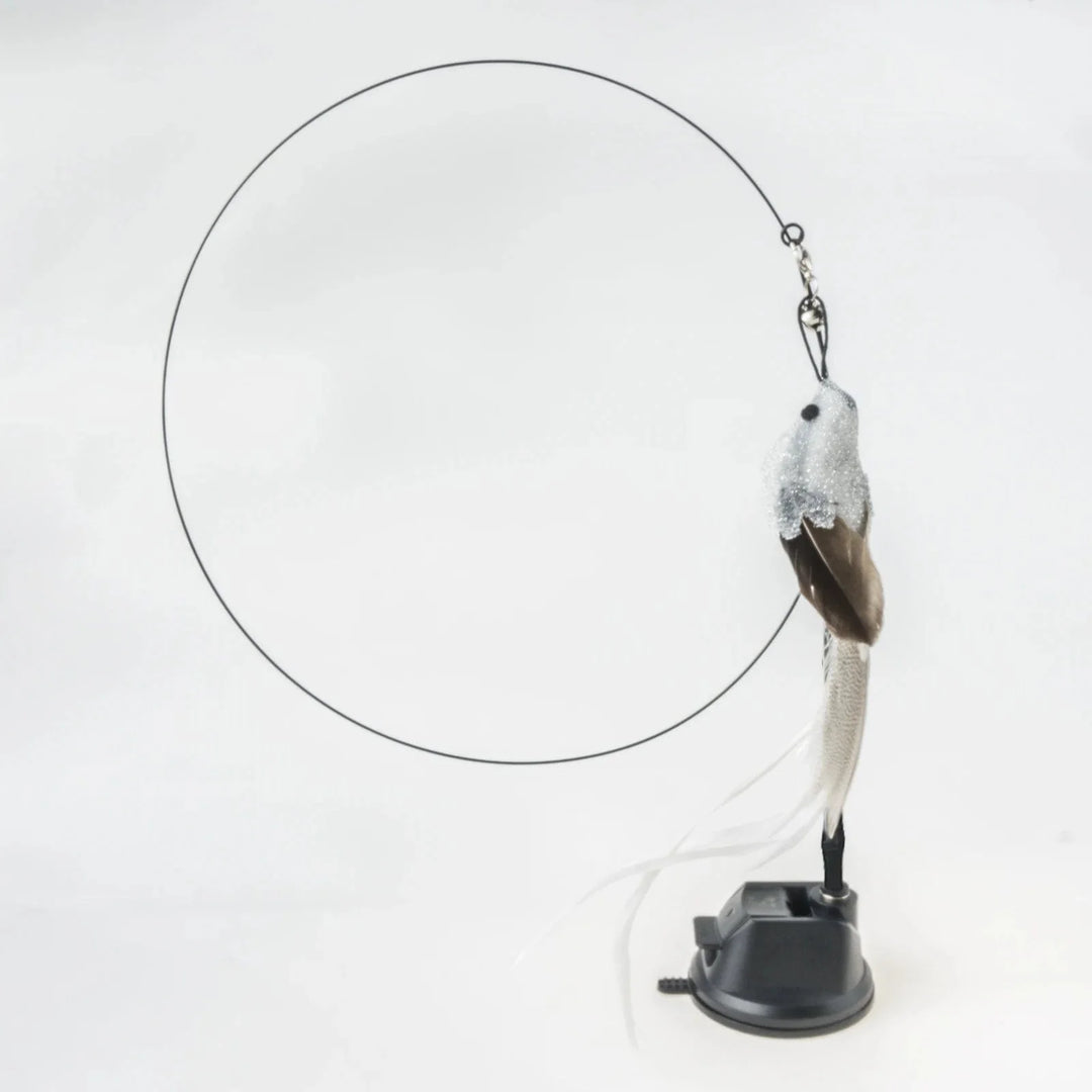 Handfree Bird/Feder Katzenangel mit Glocke Mächtiger Saugnapf Interaktive Spielzeuge für Katzen Kätzchen Jagd Bewegung Haustierprodukte | Karnz