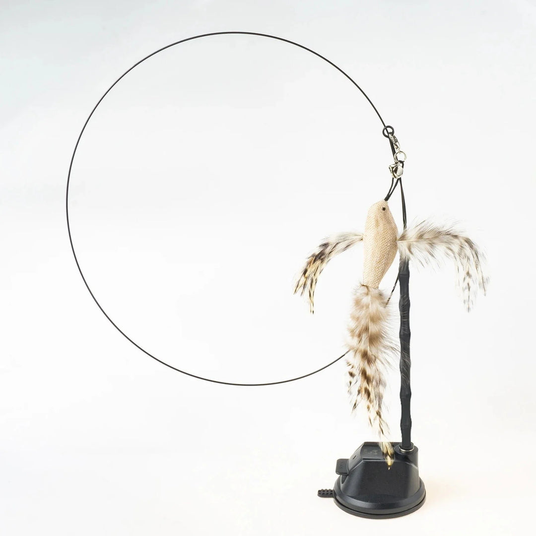 Handfree Bird/Feder Katzenangel mit Glocke Mächtiger Saugnapf Interaktive Spielzeuge für Katzen Kätzchen Jagd Bewegung Haustierprodukte | Karnz