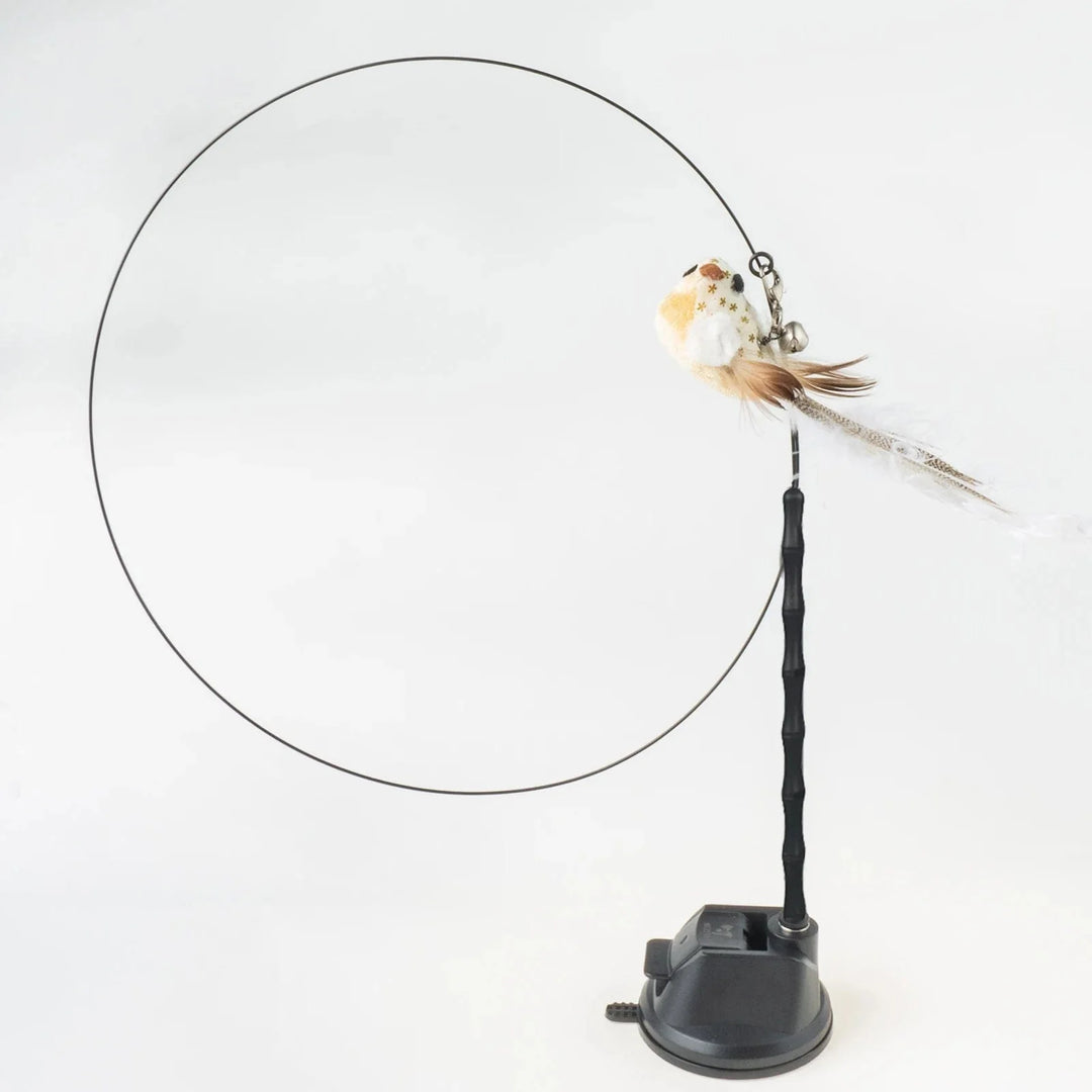 Handfree Bird/Feder Katzenangel mit Glocke Mächtiger Saugnapf Interaktive Spielzeuge für Katzen Kätzchen Jagd Bewegung Haustierprodukte | Karnz