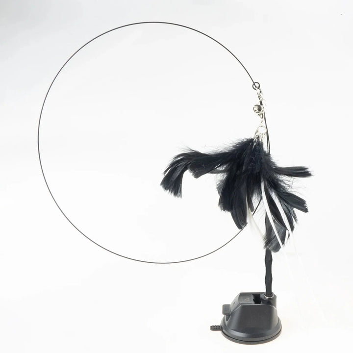 Handfree Bird/Feder Katzenangel mit Glocke Mächtiger Saugnapf Interaktive Spielzeuge für Katzen Kätzchen Jagd Bewegung Haustierprodukte | Karnz