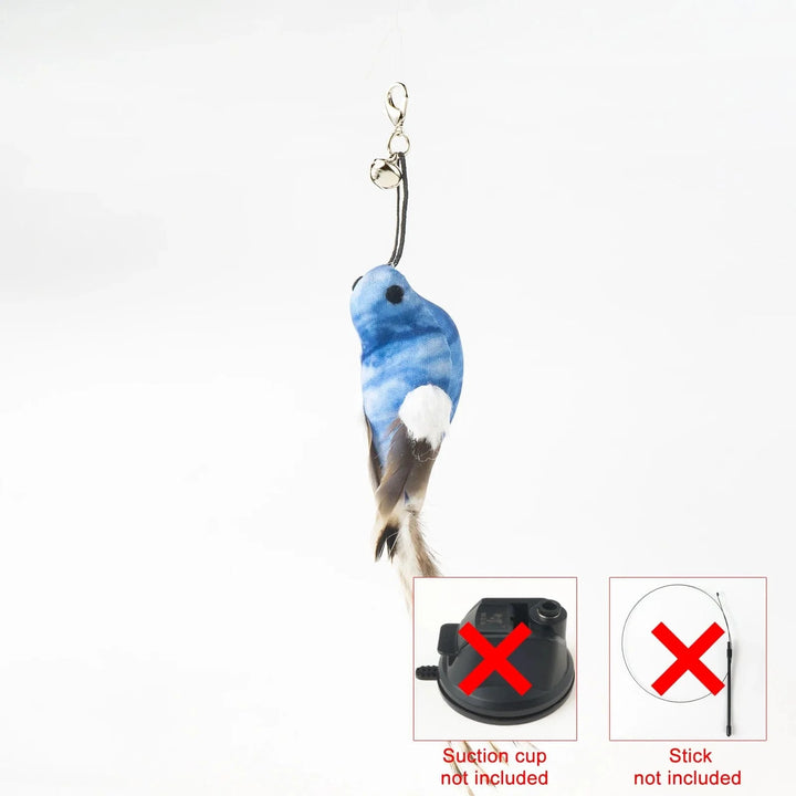 Handfree Bird/Feder Katzenangel mit Glocke Mächtiger Saugnapf Interaktive Spielzeuge für Katzen Kätzchen Jagd Bewegung Haustierprodukte | Karnz