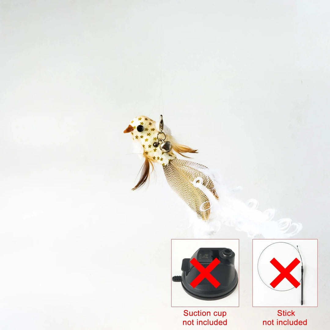 Handfree Bird/Feder Katzenangel mit Glocke Mächtiger Saugnapf Interaktive Spielzeuge für Katzen Kätzchen Jagd Bewegung Haustierprodukte | Karnz