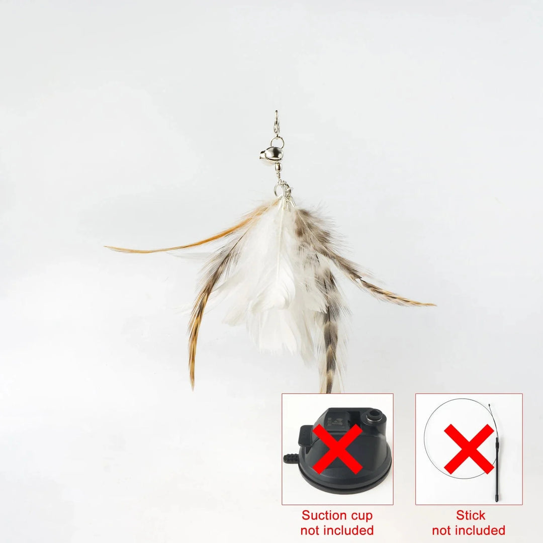 Handfree Bird/Feder Katzenangel mit Glocke Mächtiger Saugnapf Interaktive Spielzeuge für Katzen Kätzchen Jagd Bewegung Haustierprodukte | Karnz