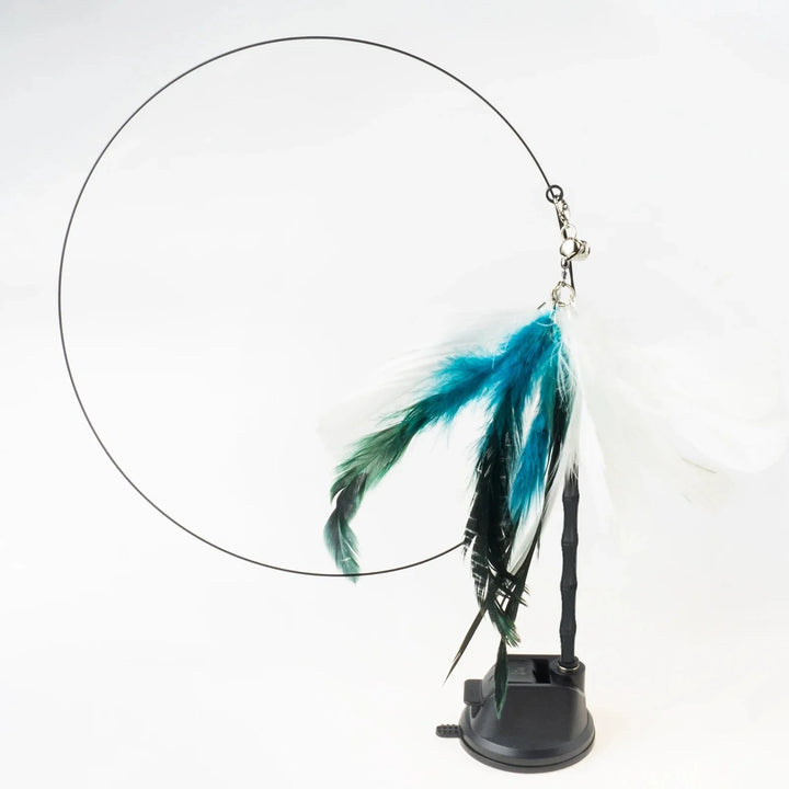 Handfree Bird/Feder Katzenangel mit Glocke Mächtiger Saugnapf Interaktive Spielzeuge für Katzen Kätzchen Jagd Bewegung Haustierprodukte | Karnz