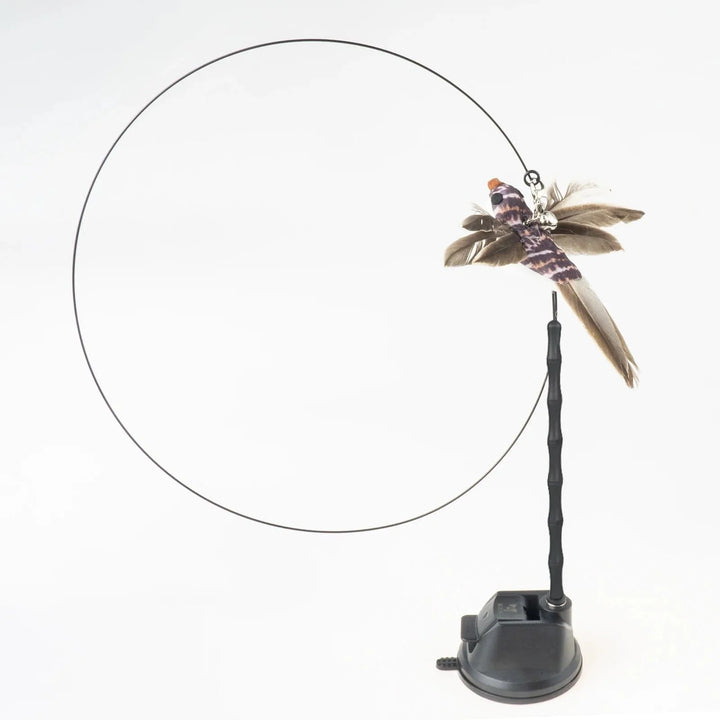Handfree Bird/Feder Katzenangel mit Glocke Mächtiger Saugnapf Interaktive Spielzeuge für Katzen Kätzchen Jagd Bewegung Haustierprodukte | Karnz