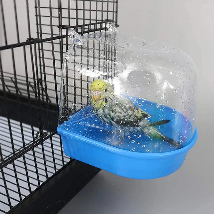 Hängende Vogelbadewanne Würfel Papageien Badewanne Dusche Box Käfig Zubehör für kleine Vögel Kanarienvogel WellensittichNymphensittich Unzertrennliche Boxen | Karnz