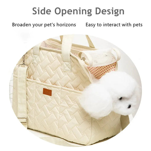 Hanpanda Vier Jahreszeiten Große Raum Atmungsaktive Seitenöffnung Tragetasche Für Hunde Tragbare Katzen Canvas Schultertasche Haustier Reisebedarf | Karnz