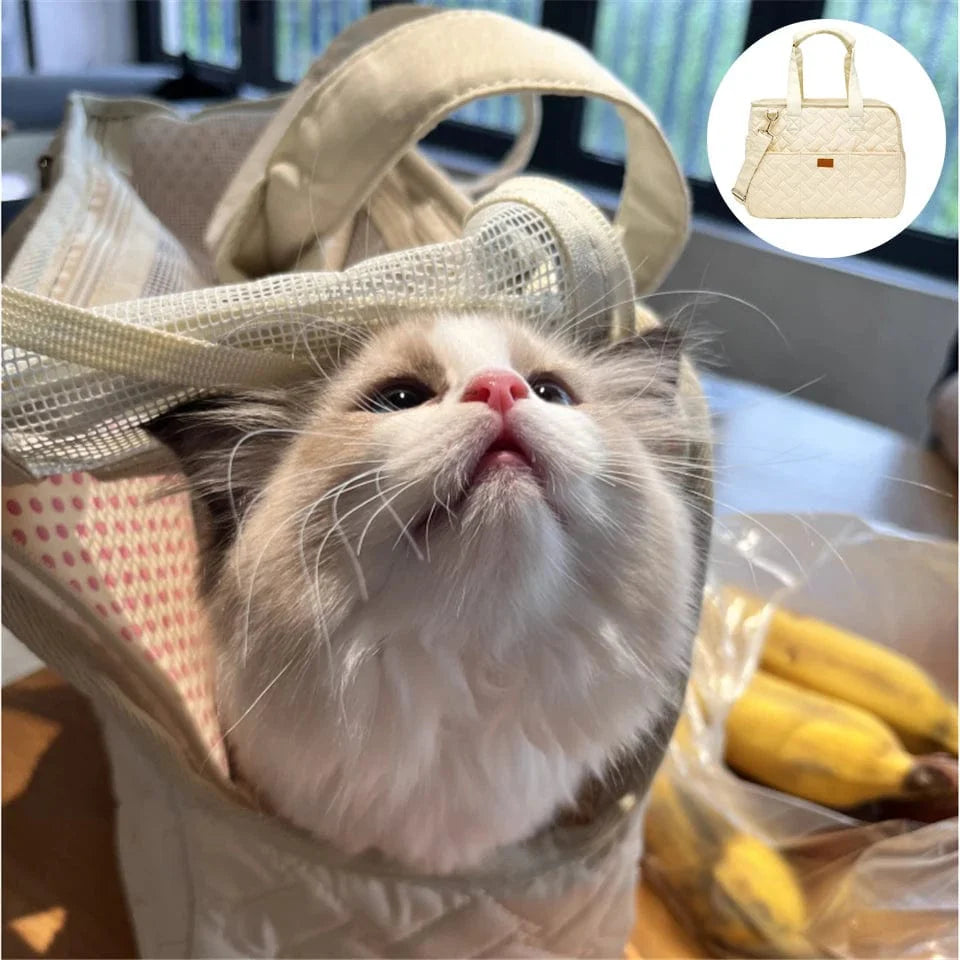 Hanpanda Vier Jahreszeiten Große Raum Atmungsaktive Seitenöffnung Tragetasche Für Hunde Tragbare Katzen Canvas Schultertasche Haustier Reisebedarf | Karnz