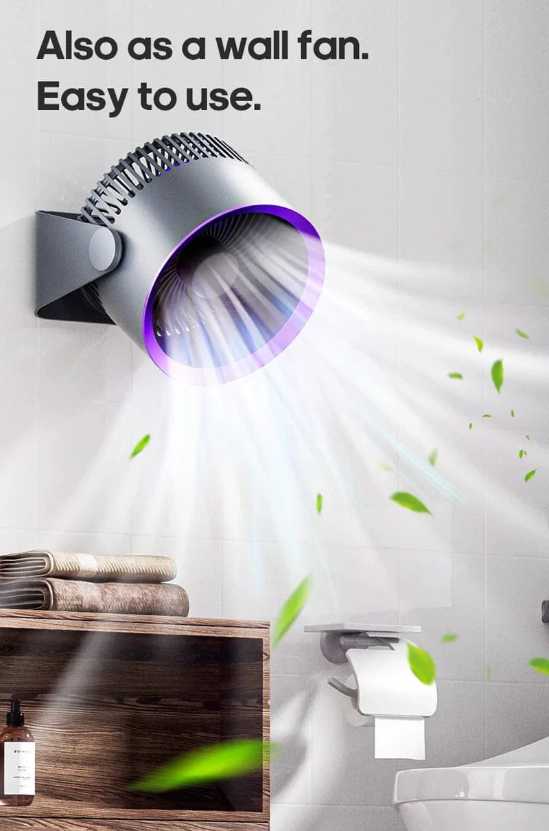 KINSCOTER Multifunktionaler Elektrischer Ventilator Zirkulator Kabellos Tragbar Zuhause Leiser Ventilator Desktop Wand Deckenventilator Luftkühler | Karnz