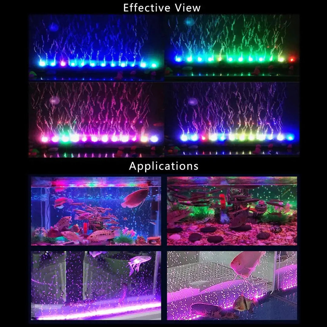 LED Luftblasenleuchte Aquariumlampe Unterwasser Tauchlicht Farbänderung Sauerstofferzeugung für Fischtank | Karnz