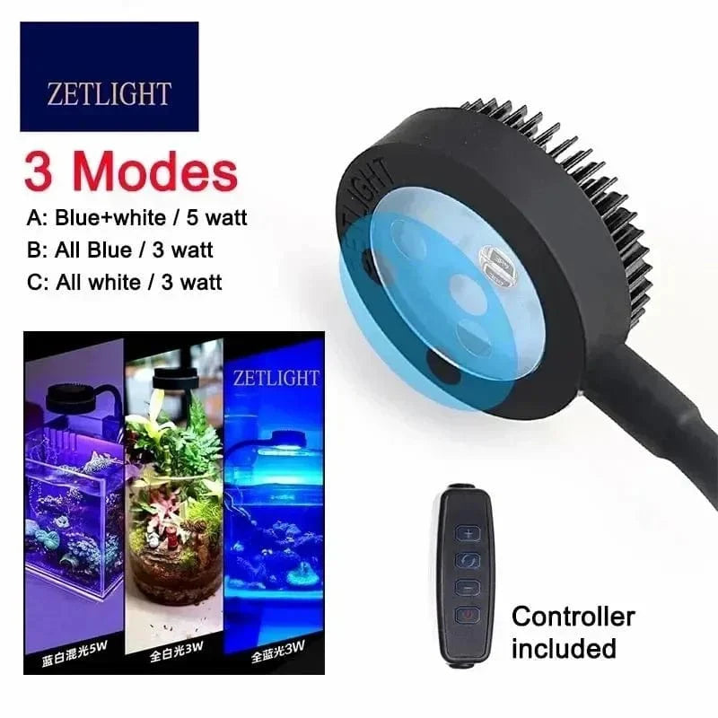 Zetlight LED Lampe M1 LED Vollspektrum Nano Kleine Aquarium Fischtank Salzwasser Salzwasser Marine Korallenriff LED und Pflanzenlicht | Karnz