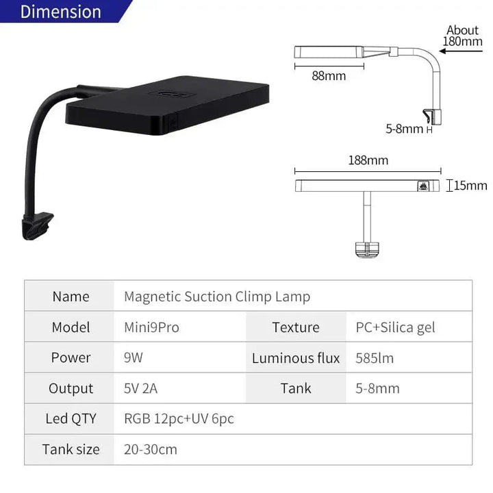 Woche AQUA USB Aquarium Licht Pflanzenwachstum Volles Spektrum LED Ökologie Mikrolandschaft Licht Nano Aquarium Licht | Karnz