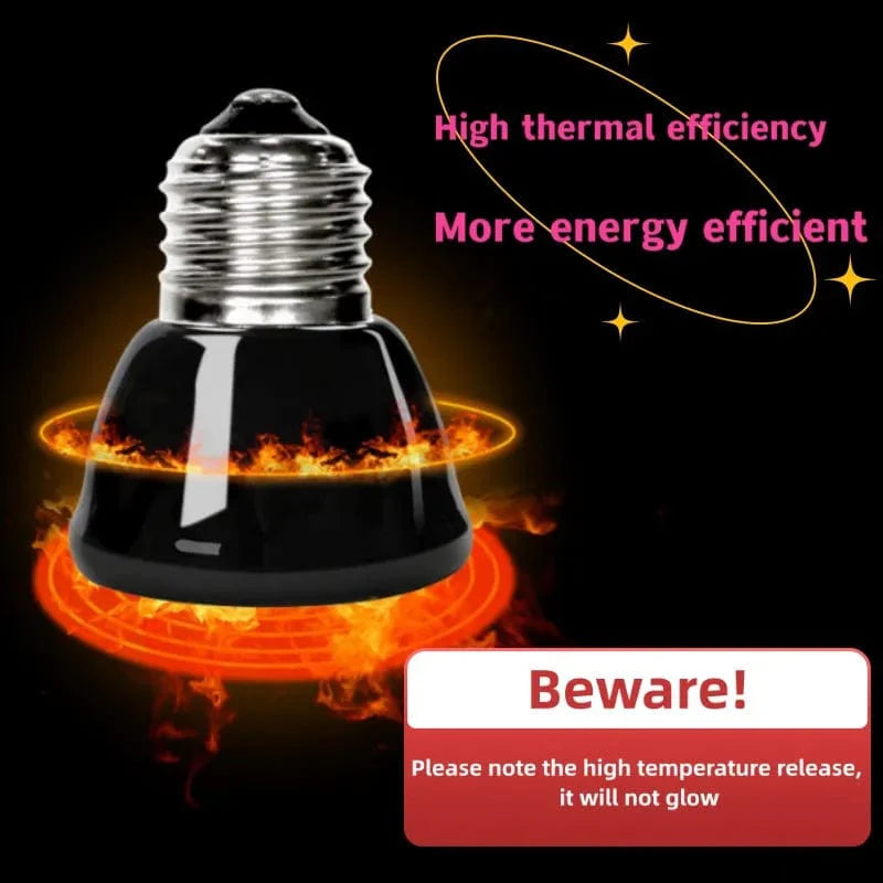 Mini Infrarot-Keramikheizlampe, Wärmeemitter-Glühbirne, Haustier-Reptil, Schildkröte, kleine Haustiere, 20W, 40W, 60W, 80W | Karnz