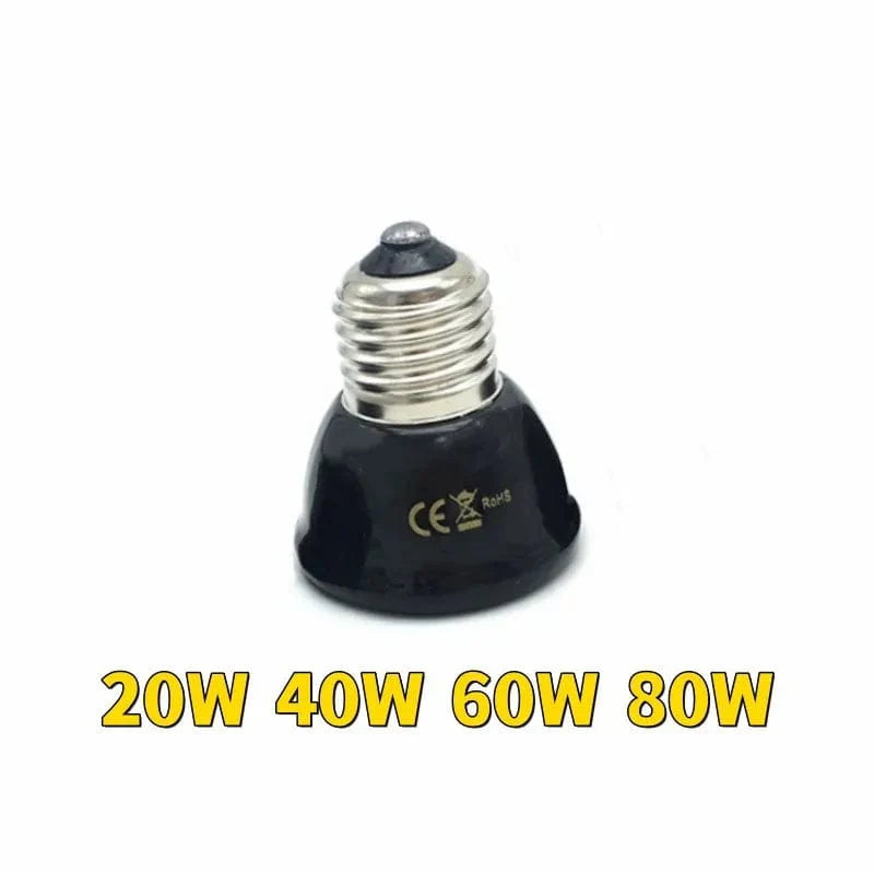 Mini Infrarot-Keramikheizlampe, Wärmeemitter-Glühbirne, Haustier-Reptil, Schildkröte, kleine Haustiere, 20W, 40W, 60W, 80W | Karnz