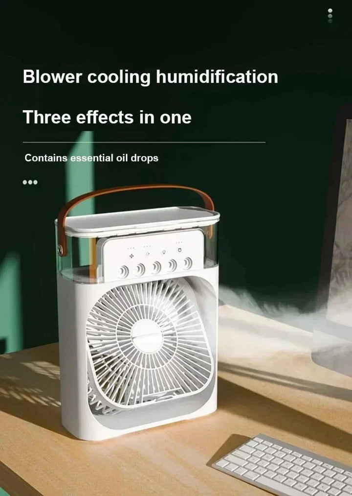 Neuer 3 In 1 Ventilator Klimaanlage Haushalts Mini Luftkühler LED Nachtlicht Tragbarer Luftbefeuchter Luftregelungsventilator Büro Zuhause Ventilator | Karnz