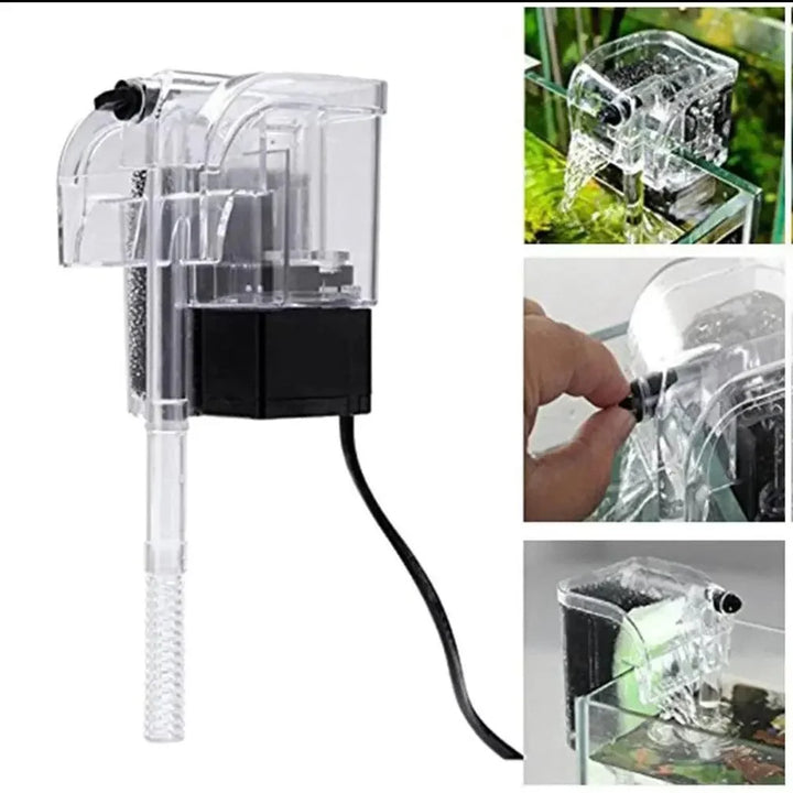Leistungs-Hängematten-Rückfilter für Desktop- und Betta-Aquarien Unterwasspumpen-Sauerstoffpumpe | Karnz