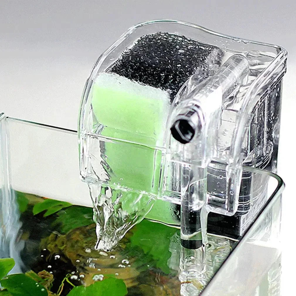 Leistungs-Hängematten-Rückfilter für Desktop- und Betta-Aquarien Unterwasspumpen-Sauerstoffpumpe | Karnz