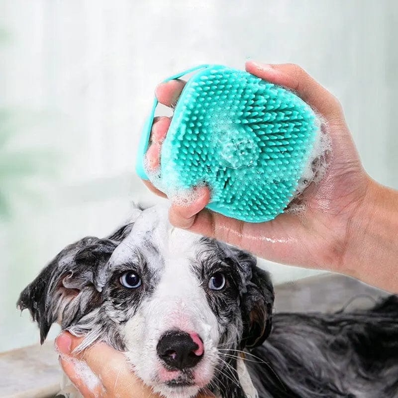 Haustier-Badebürste Weiche Silikon-Massager Duschgel Badebürste Reinigungswerkzeuge Kamm Hund Katze Reinigung Pflegeprodukte | Karnz