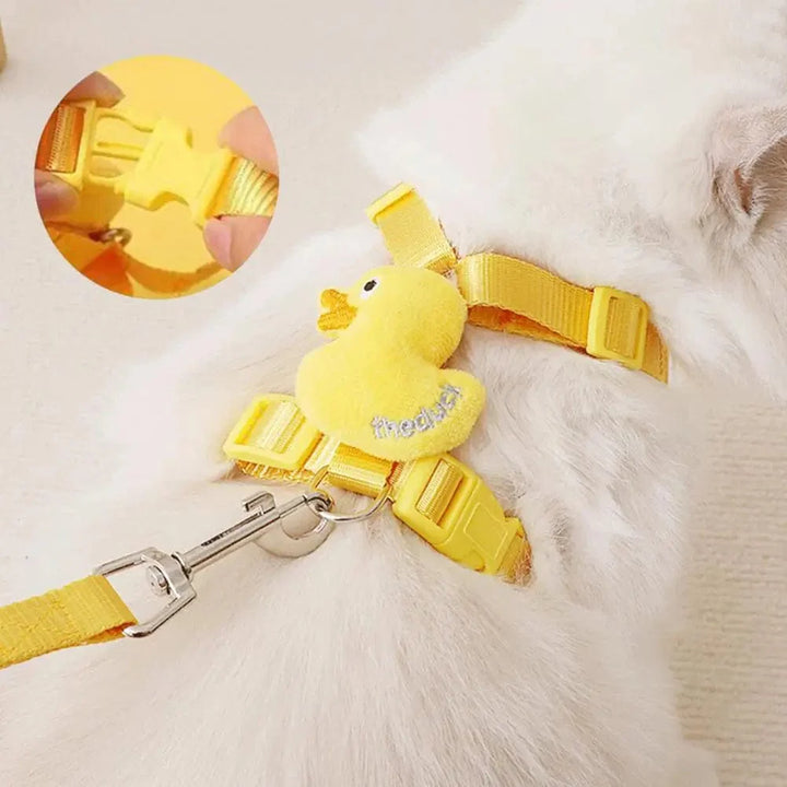 Pet Weste Weste Mit Leine Cartoon Gelbe Ente Walk-in Verstellbarer Schnalle Kleine Hund Welpe Katze Geschirr Haustierbedarf | Karnz