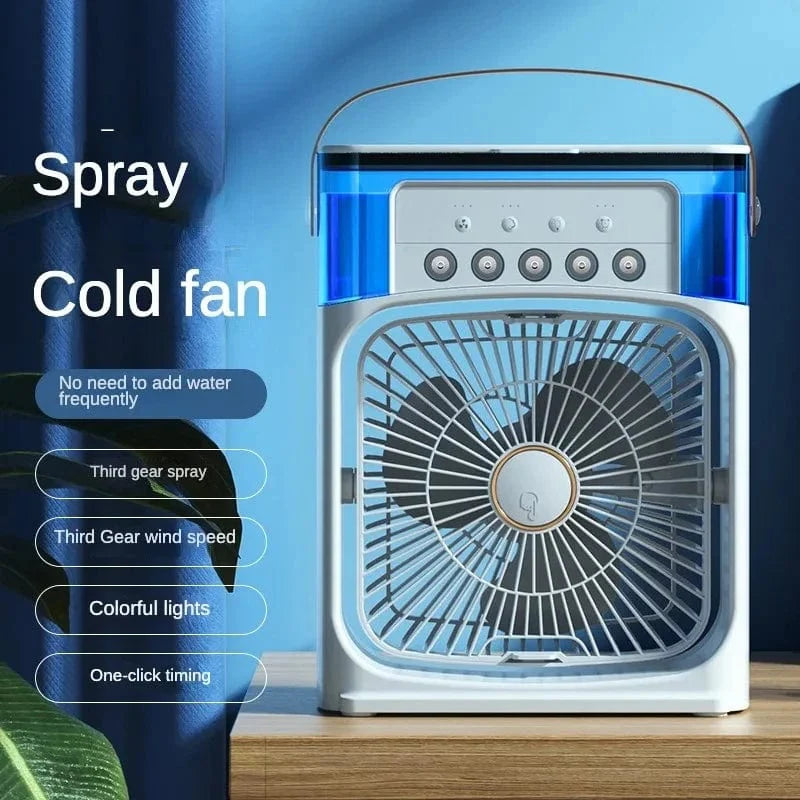 Tragbarer Luftbefeuchter Ventilator Klimaanlage Haushalt Kleiner Luftkühler Hydrokühlung Tragbare Luftanpassung für das Büro 3-Geschwindigkeitsventilator | Karnz