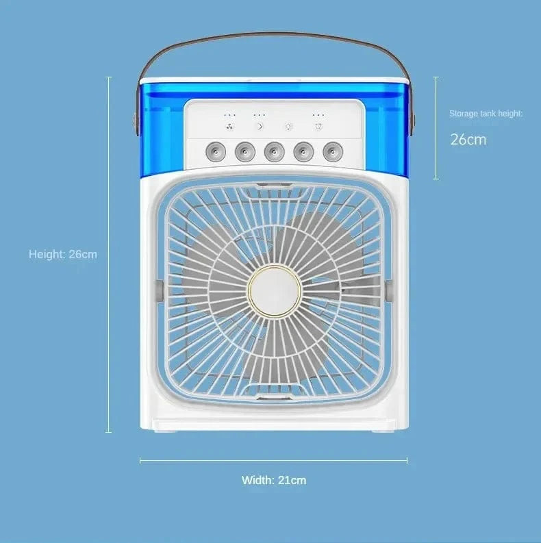 Tragbarer Luftbefeuchter Ventilator Klimaanlage Haushalt Kleiner Luftkühler Hydrokühlung Tragbare Luftanpassung für das Büro 3-Geschwindigkeitsventilator | Karnz