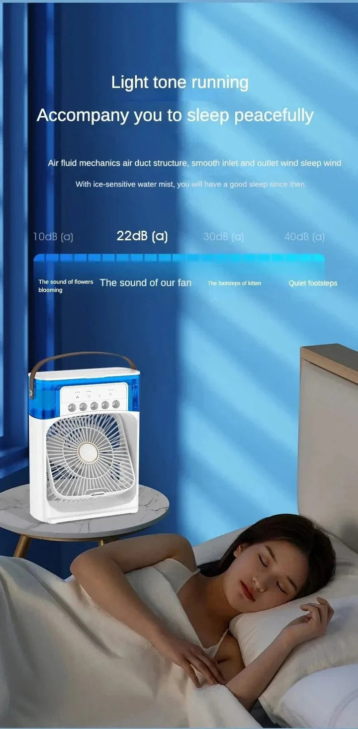Tragbarer Luftbefeuchter Ventilator Klimaanlage Haushalt Kleiner Luftkühler Hydrokühlung Tragbare Luftanpassung für das Büro 3-Geschwindigkeitsventilator | Karnz
