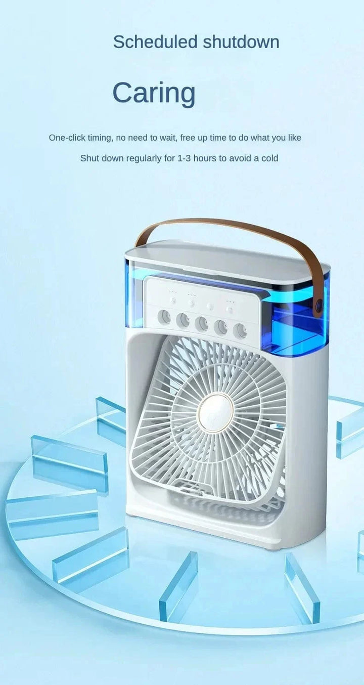 Tragbarer Luftbefeuchter Ventilator Klimaanlage Haushalt Kleiner Luftkühler Hydrokühlung Tragbare Luftanpassung für das Büro 3-Geschwindigkeitsventilator | Karnz