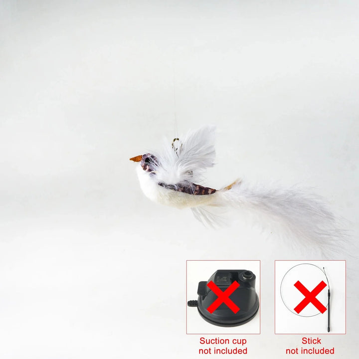 Handfree Bird/Feder Katzenangel mit Glocke Mächtiger Saugnapf Interaktive Spielzeuge für Katzen Kätzchen Jagd Bewegung Haustierprodukte | Karnz