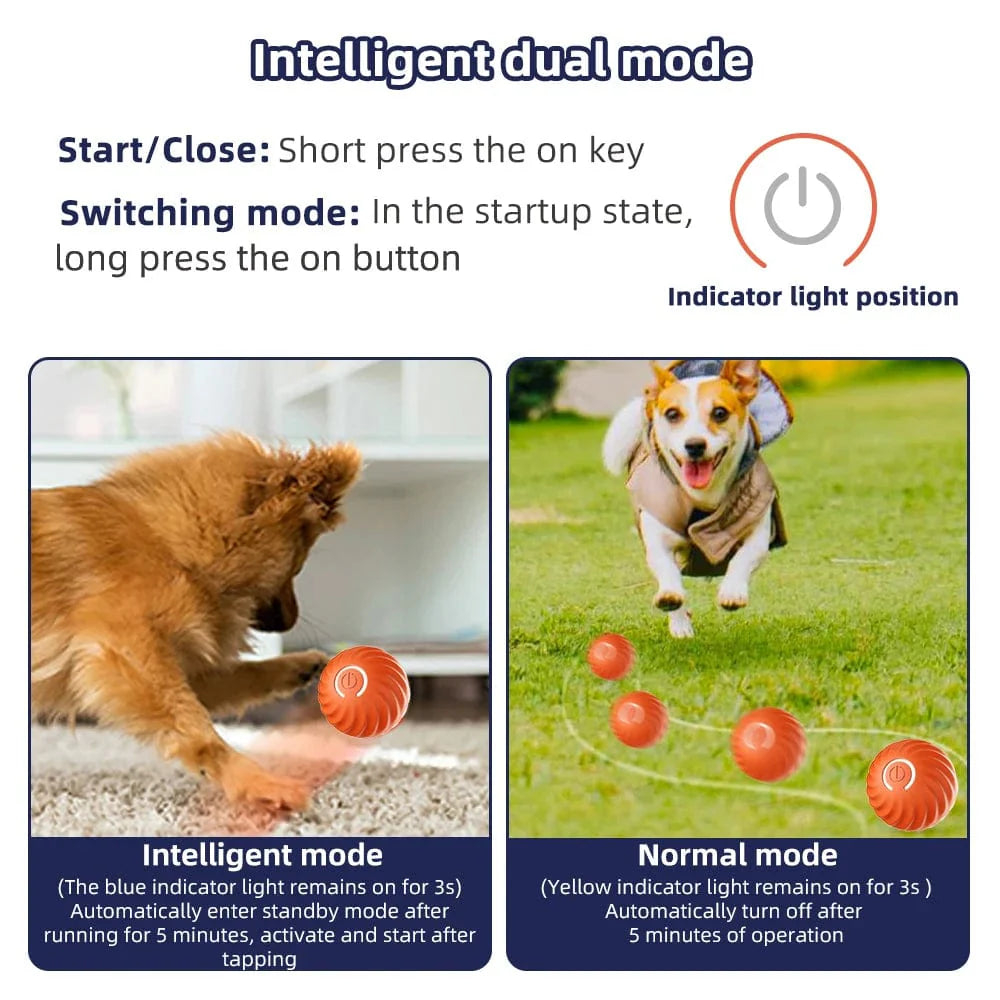 Smart Dog Toy Ball Elektronisches Interaktives Haustier Spielzeug Bewegende Kugel USB Automatisch Bewegend Springend für Welpen Geburtstagsgeschenk Katze Produkt | Karnz