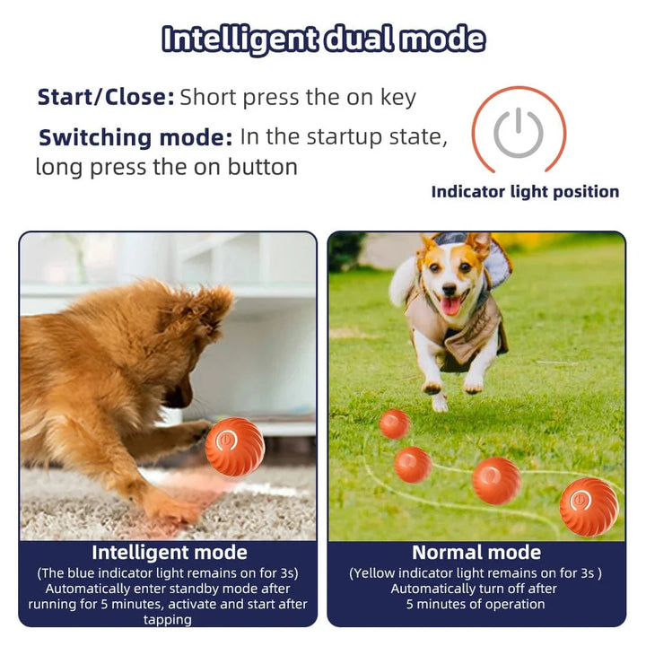 Smart Dog Toy Ball Elektronisches Interaktives Haustier Spielzeug Bewegende Kugel USB Automatisch Bewegend Springend für Welpen Geburtstagsgeschenk Katze Produkt | Karnz