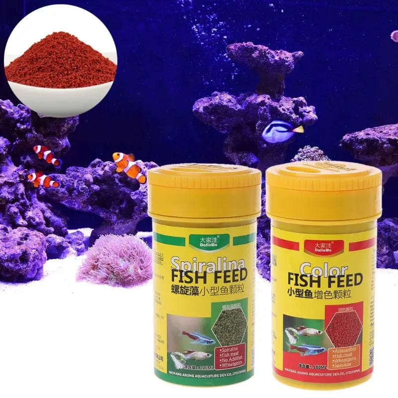Spirulina-Futter für tropische Fische Ernährung für Aquarienfischtank farbverstärktes Futter | Karnz