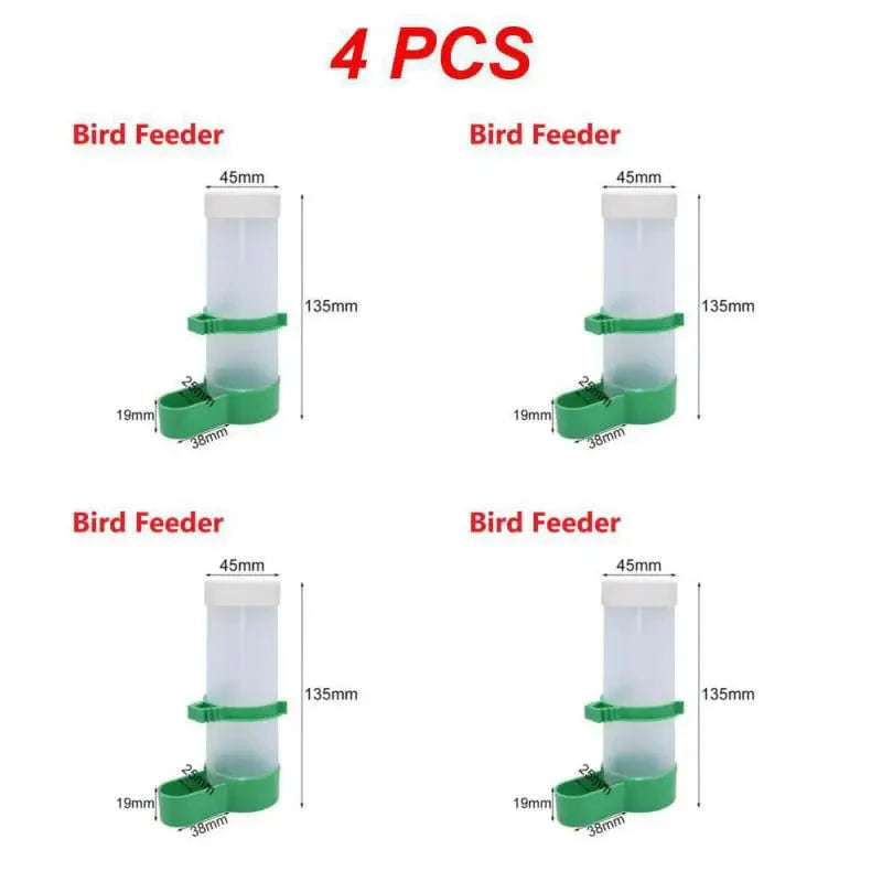 1/2/4PCS Vogeltränke Kunststoff Futter Wasser Fütterung Automatischer Trinknapf Papagei Haustier Papagei Trinkbecher Schalen Haustier Vogelbedarf | Karnz